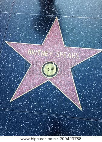 Britney Spears  Hollywood Walk Of Fame Star.