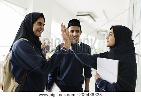 A group of Muslim students