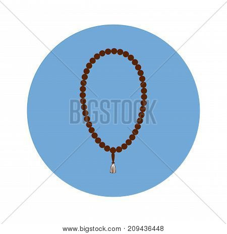 Islamic Flat Icon Beads icon isolated on white background for Religion Flat Icons Symbols concept-Vector Flat Design