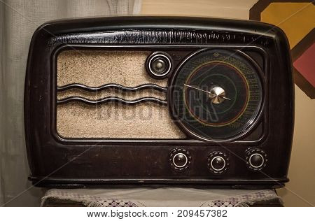 Vintage radio made in Latvia in VEF factory in 1940th