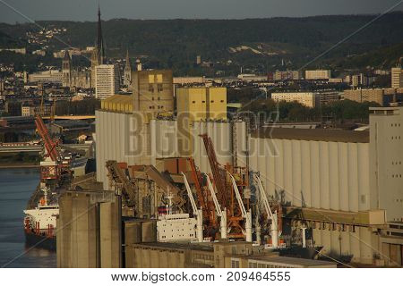PANORAMIC VIEW OF THE CITY OF ROUEN.NORMAN REGION, SITUATED IN FRANCE.