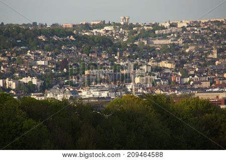 PANORAMIC VIEW OF THE CITY OF ROUEN. NOMAND REGION, SITUATED IN FRANCE.