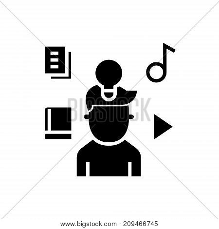 intellectual property rights - marketing idea icon, illustration, vector sign on isolated background