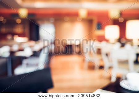 Blurred Background,restaurant Blur Background With Bokeh Light