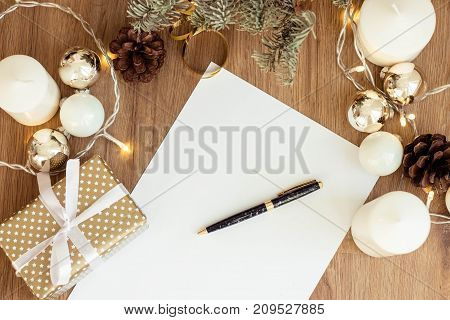 Letter To Santa Claus. Gift. Christmas Mood. New Year. Card.