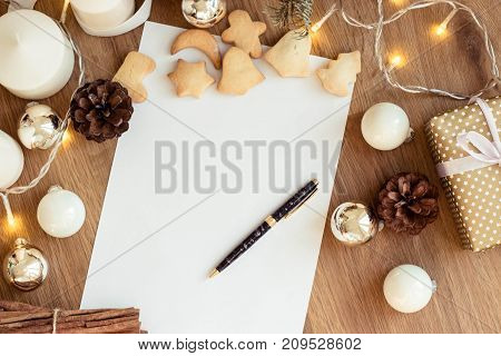 Letter To Santa Claus. Gift. Christmas Mood. New Year. Card.