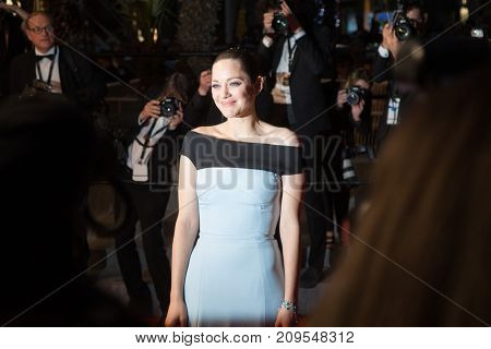 CANNES, FRANCE - MAY 22, 2015: Marion Cotillard  attends the 'Little Prince' ('Le Petit Prince') premiere. 68th annual Cannes Film Festival at the Palais des Festivals 