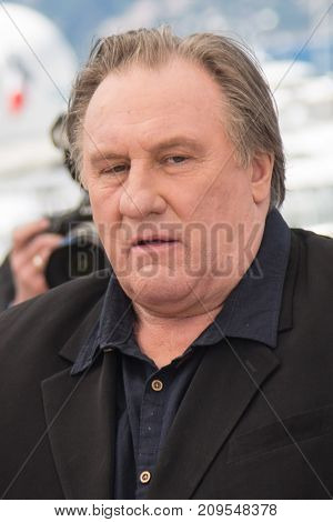 CANNES, FRANCE - MAY 22, 2015: Gerard Depardieu attends the 'Valley Of Love' Photocall. 68th annual Cannes Film Festival at the Palais des Festivals 