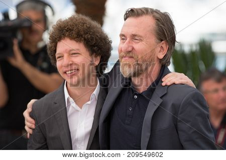 CANNES, FRANCE - MAY 22, 2015: Michel Franco, Tim Roth attend the 'Chronic