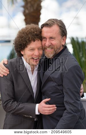 CANNES, FRANCE - MAY 22, 2015: Michel Franco, Tim Roth attend the 'Chronic