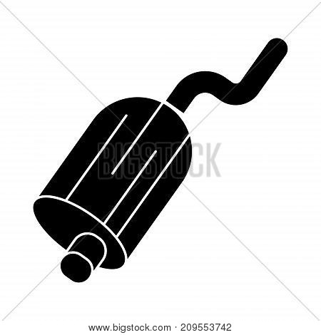exhaust-pipe icon, illustration, vector sign on isolated background
