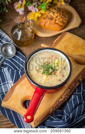 The Sour Soup Made Of Rye Flour.