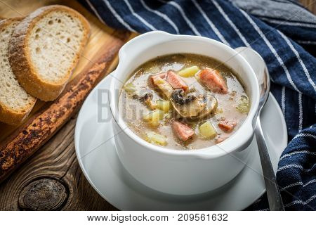 The Sour Soup Made Of Rye Flour.