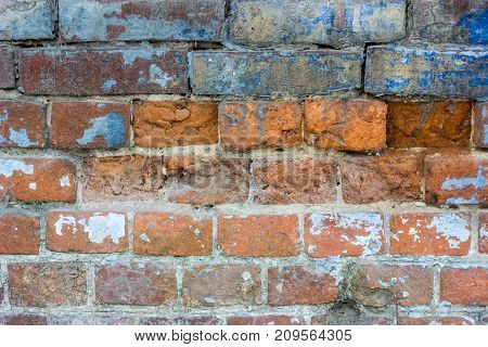 Brick wall texture red and brown colored as background.