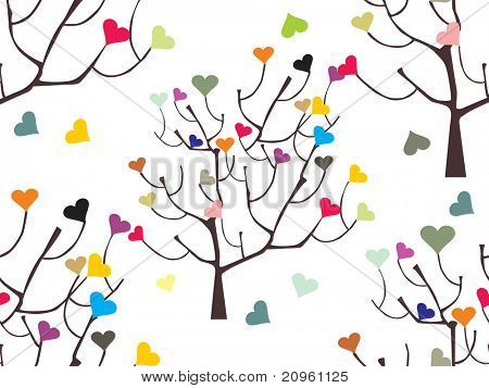 impression de fond romantique, illustration vectorielle