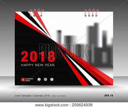 cover calendar 2018 vector