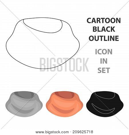 Pale pink silk scarf for women under the coat.Scarves and shawls single icon in cartoon style vector symbol stock web illustration.