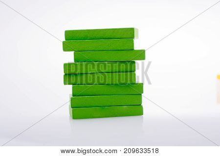Coorful Domino Blocks On White Background