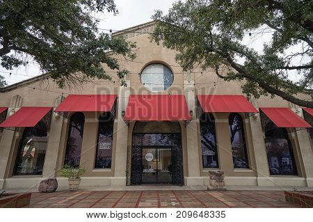 January 13 2016 Laredo Texas USA: architectural details of Laredo Center for the Arts in the downtown square