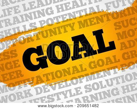 Goal word cloud collage , business concept