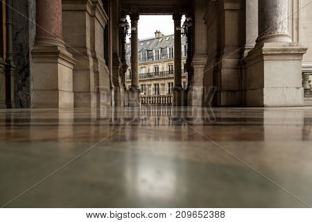 Paris, France, March 31 2017: Interior view of the Opera National de Paris Garnier, France. It was built from 1861 to 1875 for the Paris Opera house