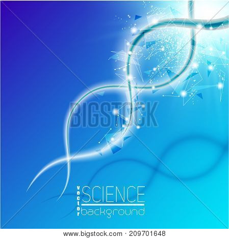 DNA structure molecule, hemical medical science vector illustration. Science background.