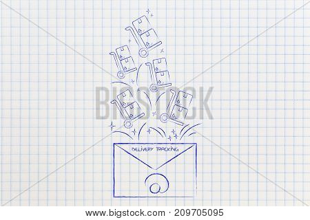 Delivery Tracking Email With Parcels