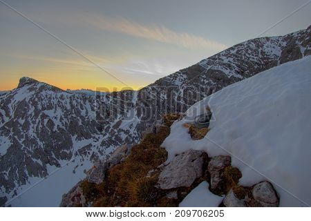 Sunrise View Form The Summit Of Grosser Priel