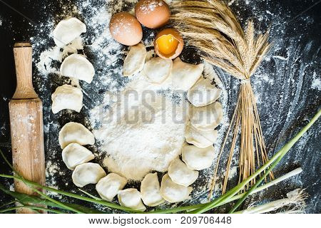 Culinary cooking kitchen handmade countryside preparation restaurant food rustic organic background