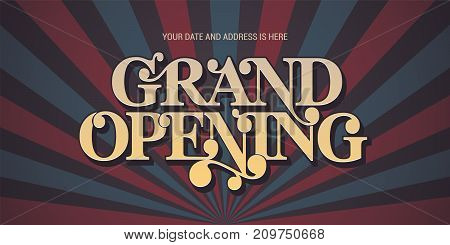 Grand opening vector background. Nonstandard design element for banner or backdrop for opening ceremony