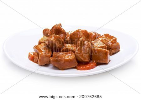 Goulash, Beef Stew Isolated On White Background