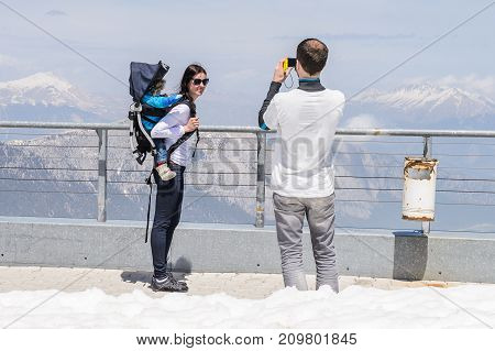 People On The Tahtali Mountain