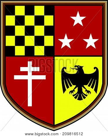 Coat of Arms eagle stars cross shield