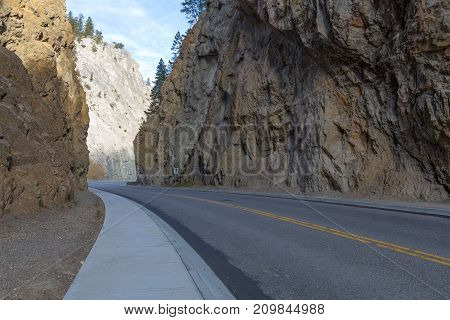 View from inside Sinclair Canyon near Radium Hot Springs BC.