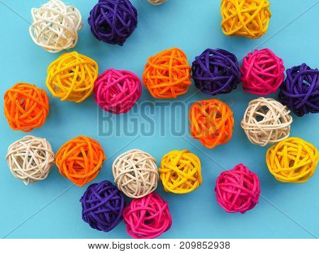 A Lot Of Colored Balls For A Florist As A Backdrop, The Substrate
