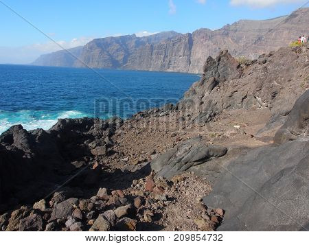 Rocky Coast Of Tenerife At Puerto De Santiago, Tenerife