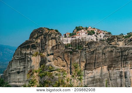 Meteora Monasteries, Greece. The Monastery Of Great Meteoron