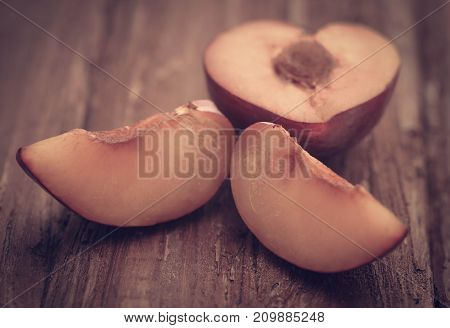 Blommer the finest Dansih plum on natural surface