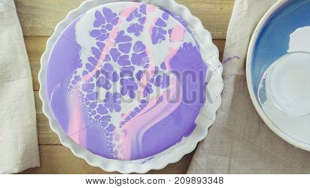 Mousse Cake With Mirror Glaze