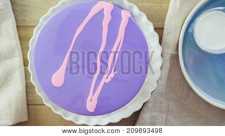 Mousse Cake With Mirror Glaze