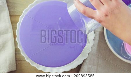 Mousse Cake With Mirror Glaze