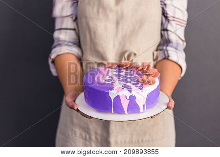 Mousse Cake With Mirror Glaze
