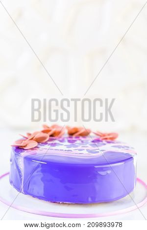 Mousse Cake With Mirror Glaze