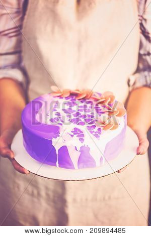 Mousse Cake With Mirror Glaze
