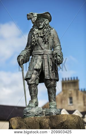 CARRICKFERGUS NORTHERN IRELAND - APRIL 20: King William of Orange 11 September 2017 at Carrickfergus. William landed here at 1690 to defeat the Catholic forces.