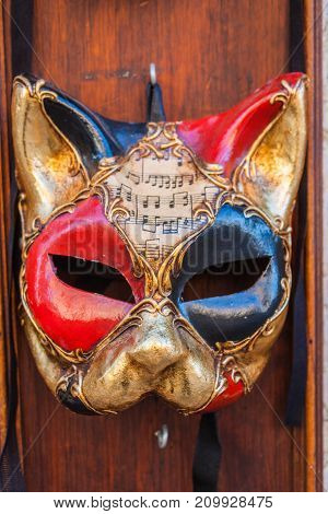Venice City Of Italy. Triditional Venetian Carnival Mask
