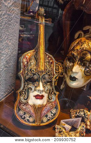 Venice City Of Italy. Triditional Venetian Carnival Mask