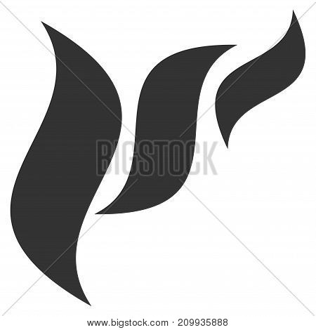 Flora Abstraction vector pictograph. Style is flat graphic gray symbol.