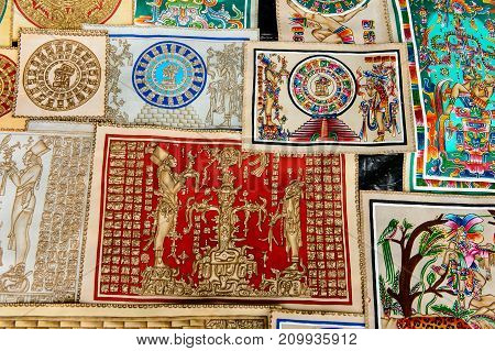 Pyrography With Mexican Images Used As Sovenirs