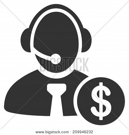 Distance Marketing vector pictogram. Style is flat graphic gray symbol.